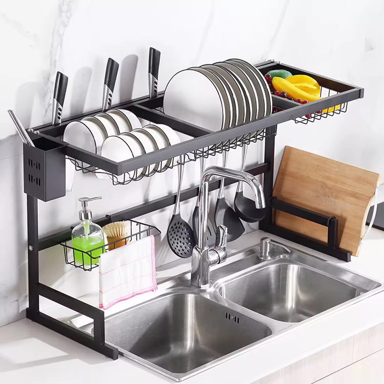 Égouttoir à vaisselle multifonction – Organisation parfaite de votre cuisine !